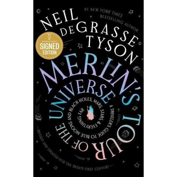 Neil deGrasse Tyson Signed Merlin's Tour of the Universe Book Astrophysics - Picture 2 of 9
